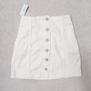 Aritzia White Jean Skirt